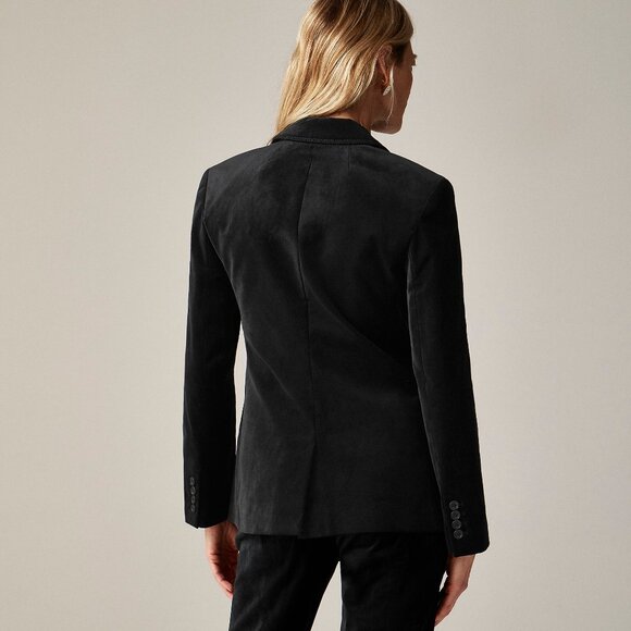 J. Crew Alexandra blazer in velvet black size 18 XL XXL braided trim CF274 - Picture 3 of 14